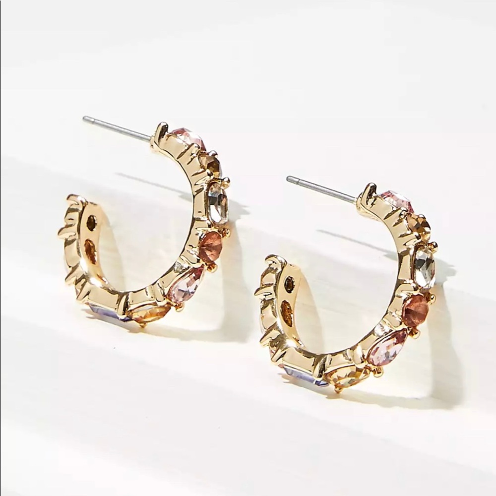 Loft - Stone Hoop Earrings